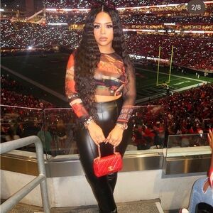 Jean Paul Gaultier Pigalle Mesh Long Sleeve Crop Top